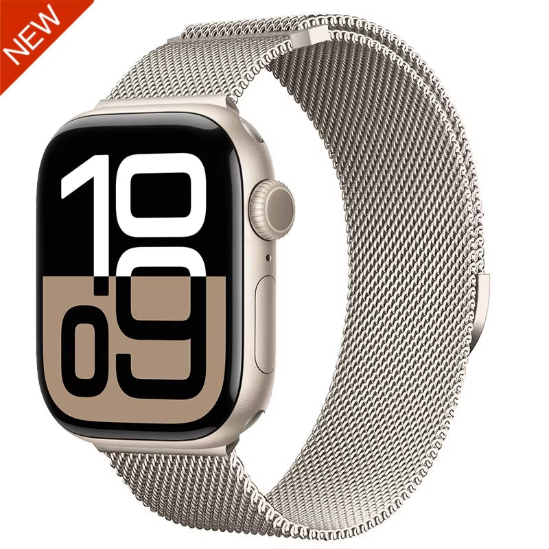 Milanese Strap for  Watch 44Mm 40Mm 45Mm 41Mm 46Mm 42Mm 38 49Mm Metal Bracelet Iwatch Series 10 Ultra 9 8 7 6 5 4 3 SE Band