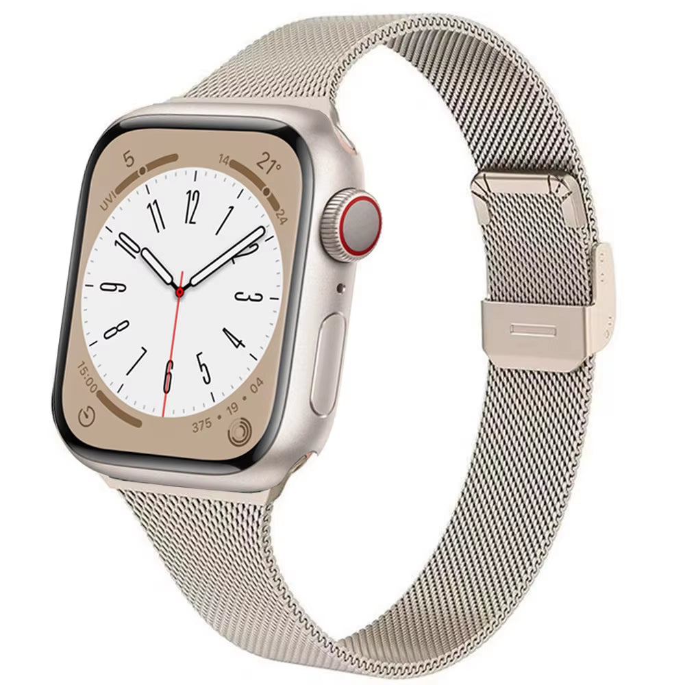 Milanese Strap for  Watch 44Mm 40Mm 45Mm 41Mm 46Mm 42Mm 38 49Mm Metal Bracelet Iwatch Series 10 Ultra 9 8 7 6 5 4 3 SE Band