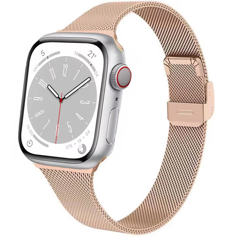 Milanese Strap for  Watch 44Mm 40Mm 45Mm 41Mm 46Mm 42Mm 38 49Mm Metal Bracelet Iwatch Series 10 Ultra 9 8 7 6 5 4 3 SE Band