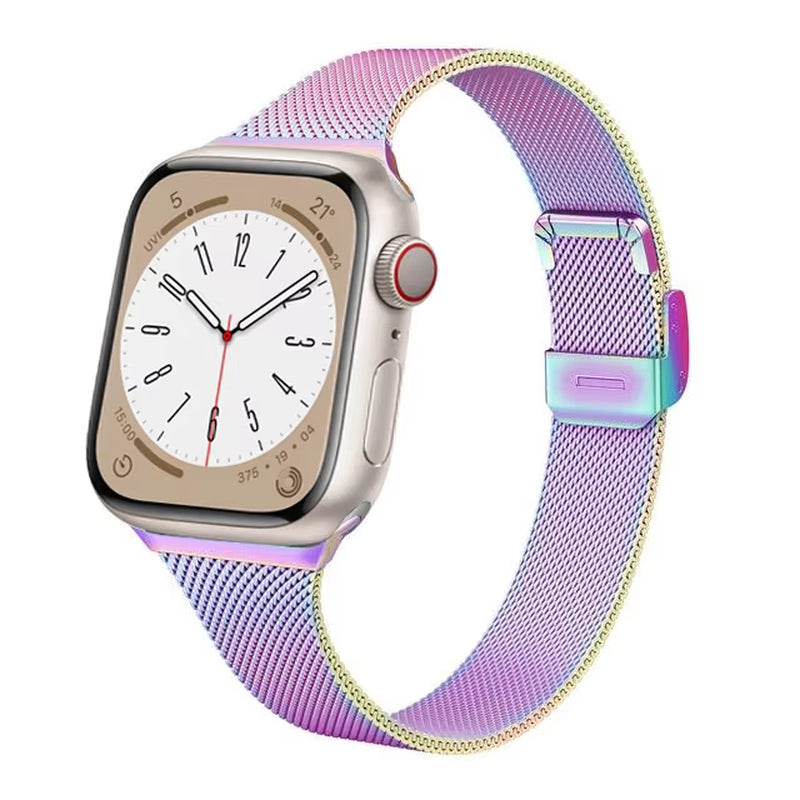 Milanese Strap for  Watch 44Mm 40Mm 45Mm 41Mm 46Mm 42Mm 38 49Mm Metal Bracelet Iwatch Series 10 Ultra 9 8 7 6 5 4 3 SE Band